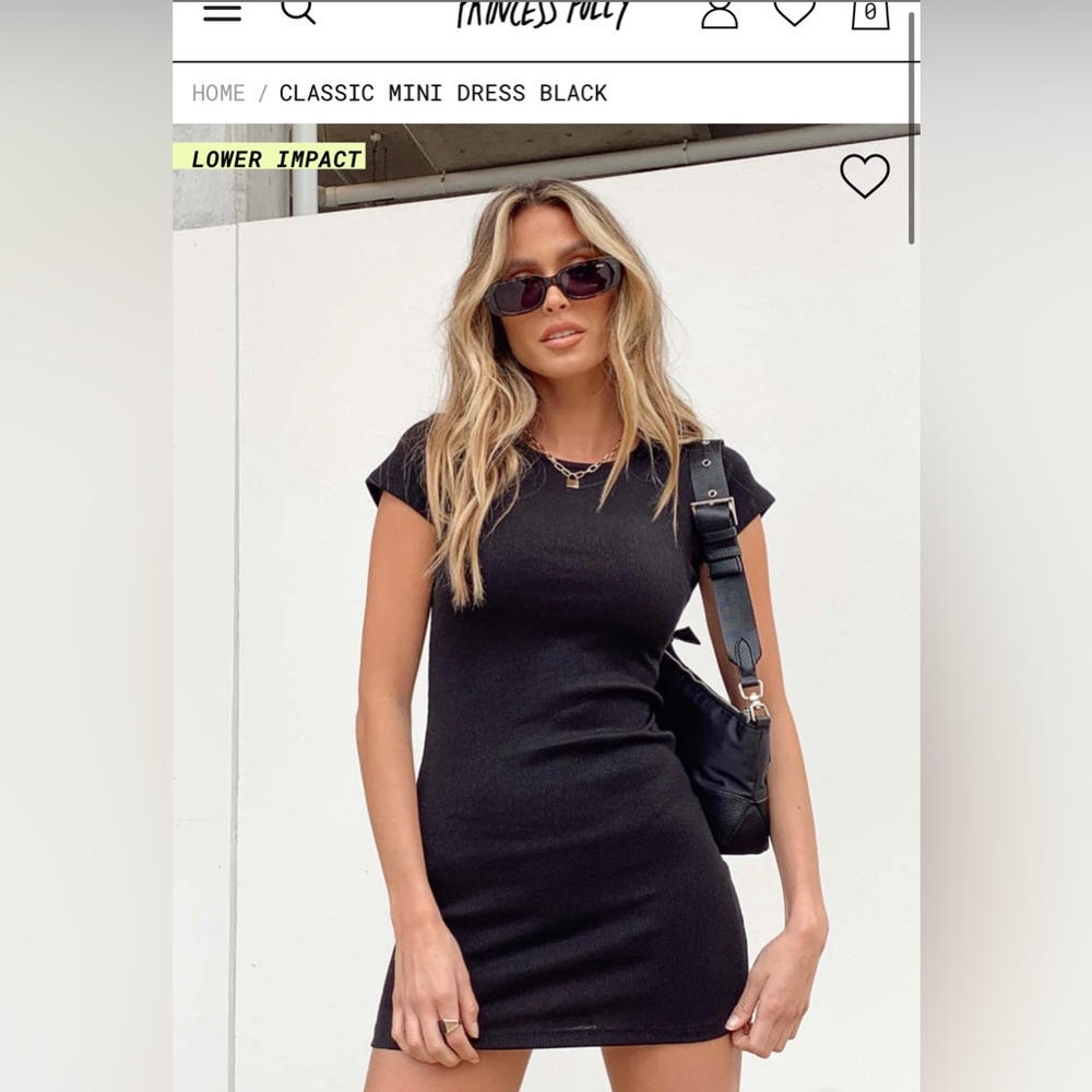 Princess Polly Black Bodycon Mini Dress US size 4
